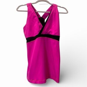 Lululemon Pink and Black Sleeveless Top